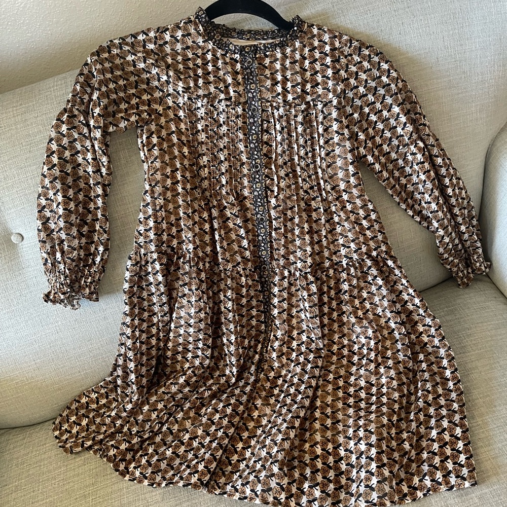 ZARA girls brown floral dress, size 9